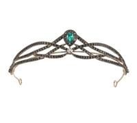 NUOBESTY 1 Copricapo A Barocca Tiara Verde Smeraldo Copricapo Rinascimentale Per Feste Di Halloween Accessorio Da Sposa