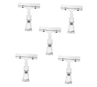 NUOBESTY 1 Set Clip Per Etichette Trasparenti Per Cartellini Con Clip Per Esposizioni Commerciali E Negozi 5 Pezzi