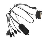 NUOBESTY 1 Set Controllore Rgb per Pc Hub Alimentazione LED Compatibile Sincronizzazione Luce per Modding Computer Adattatore Compatto per Ventole e Illuminazione Rgb