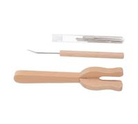 NUOBESTY 1 Set di Strumenti Creativi per La Tessitura di Filati in Legno, Aghi A Cruna Facili da Usare, Pratici Accessori per L'uncinetto per Principianti E Professionisti