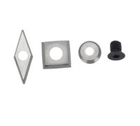 NUOBESTY 1 Set Lama Per Girare Il Legno Girando Attrezzi Da Macchinista Cutter Precisione Attrezzo Lama Tonda in Carburo Di Tungsteno Lama Quadra in Carburo Di Tungsteno Argento 4 Pezzi