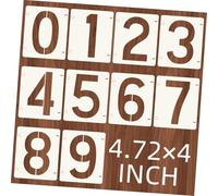 NUOBESTY 1 Set Modello Digitale Stencil Un Gran Numero di Stampini Modelli di Pittura Stampini per Il Numero di Marciapiede Kit di Stampini per Cordoli L'animale Domestico Bianca 10 Fogli