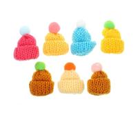 NUOBESTY 1 Set Ornamenti per Bottiglie di Vino Berretto Decorazioni Natalizie per Bottiglie di Vino Costume da Albero Cappello Artigianale di Natale Mini Accessori Lana Vergine 7 Pezzi