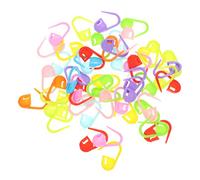 NUOBESTY 1 Set Pulsante Contrassegnare Il Pulsante Etichetta Ventaglio Pieghevole Kit Marker Marcatori Segnapunti per Lavorare all'Uncinetto Pennarelli all'Uncinetto Fai da Te ABS 50 Pezzi