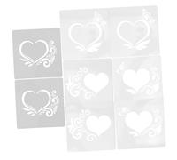 NUOBESTY 1 Set Stampo Spray per Fiori di San Tavolozza Pittorica Stencil Arredamento Timbri in Rilievo Stampini A Cuore Accessorio per Dipingere L'animale Domestico Bianca 8 Fogli
