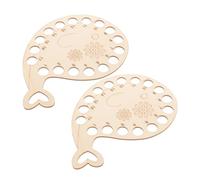 NUOBESTY 1 Set Tavola di Avvolgimento A Punto Croce Filettatrici Palmare Kit Box Organizer Organizzatore Fili Legno Piastra di Avvolgimento del Filo Porta Filo da Ricamo di Legno Beige 2 Pz