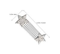 NUOBESTY 10 Pettini Fermagli Invisibili per Chioma Strass Set da 10 Pezzi Multicolore Accessori per Chignon e Code di Cavallo Pettini Elastici per Acconciature Raccolte Femminili