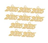 NUOBESTY 10 Pezzi Ciondoli Pendenti in Dorato per Gioielli Fai da Te Accessori Decorativi per Cappello Laurea Charm Piccoli per Bracciali Collane e Portachiavi