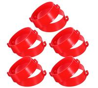 NUOBESTY 10 Pezzi Connettore Anello Rosso Struttura di Abs in Sicurezza per Catena a Leggero e Facile Installare Coni Stradali Parcheggi e Cantieri