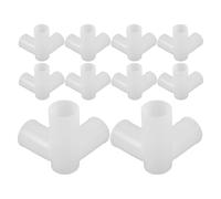 NUOBESTY 10 Pezzi Connettore per Asta Guardaroba in Plastica Bianca, Accessorio per Mobili Armadio e Scarpiere, Compatibilità Flessibile e Protezione Pavimenti, per Organizzazione Armadi