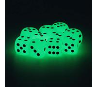 NUOBESTY 10 pezzi dadi da gioco luci al buio cubo novità cubo sei lati tavolino da caffè gioco per interni ed esterni gioco per la famiglia bar party 16 mm