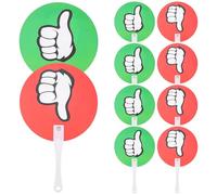NUOBESTY 10 pezzi di pale per il voto in classe, pale per il voto scolastico, pale per il voto colorate, pale per il voto con pollice in su, schede di valutazione per aula, schede per il voto