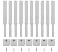 NUOBESTY 10 Pezzi Fermo Magnetico per Ante Armadio e Cassetto, Chiusura Automatica, Rimbalzo Morbido, ABS e Magnete, per Cucina e Libreria