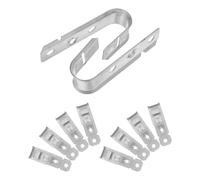 NUOBESTY 10 Pezzi Gancio di Supporto per Cavi a Forma di J in Ferro Argento 8x3x2,2 Cm per Sistemi di Sorveglianza e Cablaggio Strutturato, per Installazioni su Strutture e Quadri Elettrici