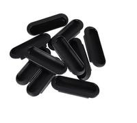 NUOBESTY 10 Pezzi Maniglia Incassata in Plastica Nera Moderni | Design a Filo, Superficie Liscia, Facile Manutenzione, per Cucine, Uffici e Mobili da Archivio