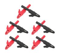 NUOBESTY 10 Pezzi Morsetti a Coccodrillo Isolati Spina Banana 4Mm per Multimetro Pinzette per Test Elettrico ad Alta Tensione Clip per Cavi Sicure per Uso Professionale e Fai da Te