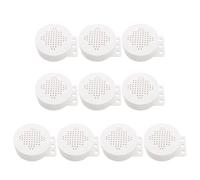 NUOBESTY 10 Pezzi Plastica Bianca Altoparlante 57mm Rotonda Griglia | Rete Monopezzo, Supporto Strutturale e Fissaggio Rapido, per Installazioni Fisse e Diffusione Esterna