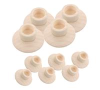 NUOBESTY 10 Pezzi Portacandele in Legno Grezzo da Porta Tealight in Legno Naturale Base per Candele Artigianale per Decorazioni Tavolo Matrimonio e Feste Accessori Decorativi per Casa