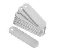 NUOBESTY 10 pezzi Portachiavi Vuoti Acciaio Inossidabile Targhette Numerate Incise Resistenti e Compatte per Etichettatura Chiavi Borse e Gioielli Fai da Te