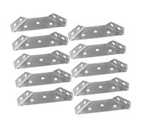 NUOBESTY 10 pezzi Staffe Angolari in Acciaio Resistente per Mobili Supporti Triangolari Antiruggine per Mensole e Scaffalature Montaggio Facile e Duraturo