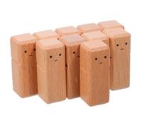 NUOBESTY 10 Pezzi Wooden Doll Blanks in Beech Wood Unfinished Peg Dolls For DIY Crafts Montessori Educational Toys Natural Rustic Finish For Painting And Decorating