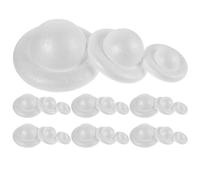 NUOBESTY 10 Set Sfere di Schiuma Saturno per Studenti, Bianche Lisce | Tagliabili, Riutilizzabili e Dipingibili, per Aula e Lezioni D'arte, Supporti ad Anello e Basi