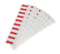 NUOBESTY 100 Etichette Adesive a Forma di Freccia Rosse per Sigillare Buste e Sacchetti, Materiale Pet Resistente, Applicazione Facile e Uso Prolungato