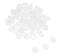 NUOBESTY 100 Pezzi accessori per clip per l'orecchio cuscinetto a clip per orecchie pastiglie per orecchini fai da te orecchini con cuscinetti Oregani plastica Trasparente