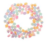 NUOBESTY 100 Pezzi Ciondoli in Resina a Dorso Piatto a Forma di Cupcake Mini per Fermagli per Chioma Decorazioni Artigianali Fai da Te Colorate Accessori Leggeri per Creazione Gioielli e