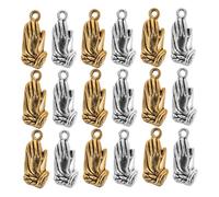 NUOBESTY 100 Pezzi Ciondoli Preghiera in Lega Vintage per Creazioni Gioielli Piccoli Charms per Bracciali e Collane Pendenti Resistenti Antiossidanti Oro Argento