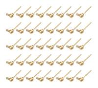 NUOBESTY 100 pezzi Componenti per Orecchini in Acciaio Inossidabile Accessori DIY per Gioielli da Orecchio Pin per Orecchini con Dorsi Piatti per Orecchie Forate e Creazioni Personalizzate