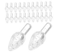 NUOBESTY 100 Pezzi Copri Lampadina LED 5mm a Tulipano, Trasparente, per | Plastica Glitterata, Struttura Stabile, Diffonde Luce e Riduce Abbaglio