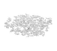 NUOBESTY 104 Pezzi Ciondolo Accessorio Lettera Collana Perline Orecchini a Cerchio D'oro Perline Sciolte Perlina Penzolante Alfabeto Pendente Anelli Kit Fasce Telaio Strass Silver Metallo