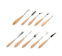 NUOBESTY 10pezzi Raschietti Per Pittura Olio Spatole Metalliche Per Mescolanza Colori Strumenti Pittura Artistica Forme Assortite Per Tecniche Diverse Leggeri e Resistenti Per Dipingere Dis