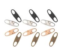 NUOBESTY 12 Pezzi Clip per Cerniera Doppia Apertura in Lega di Zinco, Resistente all Abrasione, Protezione Antifurto per Zaini e Valigie, per Escursionismo e Campeggio