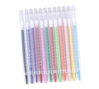 NUOBESTY 12 Pezzi Pastelli Rotanti Colori Gessetti per Disegno Educativi con Protezione Facili da Usare e Pulire per Scuola e Laboratorio Artistico