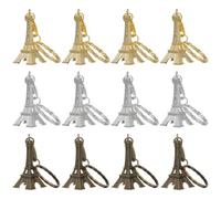 NUOBESTY 12 Pezzi Torre Eiffel Portachiavi Retrò Borsa Charms Souvenir Francesi Regali Oro