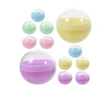 NUOBESTY 120 Pezzi Capsule Vuote Rotonde 32mm in Pp Semitrasparente Ispirate ai Macaron, Contenitori Versatili e Portatili per Macchine Gumball, per attività Familiari e Feste