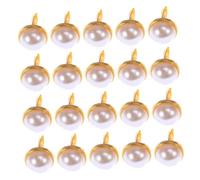 NUOBESTY 120 Pezzi Fermagli Scrapbook con Testa Mezza Perla Dorata Fermacampioni Metallici Due Gambe per Abbigliamento Te Decorazioni Artigianali e Progetti Creativi