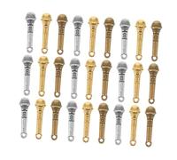 NUOBESTY 120 Pezzi Microfono Vintage in Lega Resistente Pendenti Musicali Antichi per Gioielli DIY Ciondoli per Braccialetti Collane e Scrapbooking Decorazioni Tematiche Rock Roll