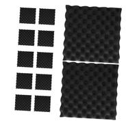 NUOBESTY 12pezzi Pannello Fonoassorbente Per Parete Pannello Acustico Antirumore Ignifugo Insonorizzato in Polistirolo Ad Densità Acustico Resistente Al