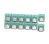 NUOBESTY 12pezzi Scheda Connettore USB C Scheda Convertitore PCB per Trasmissione Dati Connettore USB C Femmina Socket Fai da Te