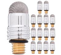 NUOBESTY 15 punte per penna stilo: punte per penna stilo capacitiva con filettatura M5 - rete in fibra conduttiva da 6 mm - di ricambio a vite per touch screen di tablet e telefono