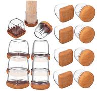 NUOBESTY 16 Pezzi Di Protezione Per Gambe Di Sedie Cuscinetti In Feltro Per Gambe Di Sedie Protezioni Quadrate Per Pavimenti Cuscinetti Antiscivolo Per Mobili Cuscinetti Per Pavimenti