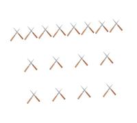 NUOBESTY 16 Set Coltello Per Riparare L'argilla Strumento Per Modellare L'intaglio Fret Inossidabile Coltello Da Sbavatura in Acciaio Strumento Fai Da Te Artigianale Di Legno Brown 2 Pz*16