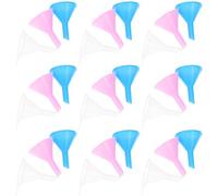 NUOBESTY 180 Pezzi Mini Imbuti Riutilizzabili in Plastica Trasparente e Colorati, Imbuto per Trasferimento e Distribuzione di Profumi e Cosmetici, Strumento Portatile per Cucina e Viaggi