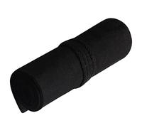 NUOBESTY 1pezzi Custodia Portapenne in Tela Nera Due Strati Scomparti Adatta Per Pennelli Matite Colorate Penne Sottili Pennarelli e Inchiostro Per Artisti e Studenti