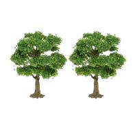 NUOBESTY 2 Alberi Autunnali in Miniatura: Modelli Ferroviari da 10 Cm - Simulazione di Piccoli Alberi da Paesaggio in Filo di Ferro per La Progettazione di Scenari Ferroviari in Micro Paesaggio