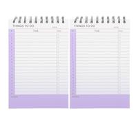 NUOBESTY 2 confezioni di blocco note con lista delle cose da fare, 8,25" X5,5 con rilegatura a spirale, planner non datato con pagine a righe per il monitoraggio degli obiettivi, la