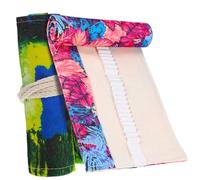 NUOBESTY 2 Di Matite in Tela Con 48 Scomparti Astuccio Arrotolabile Per Matite Per Ragazzi E Ragazze Adulti Studenti Motivo Acero